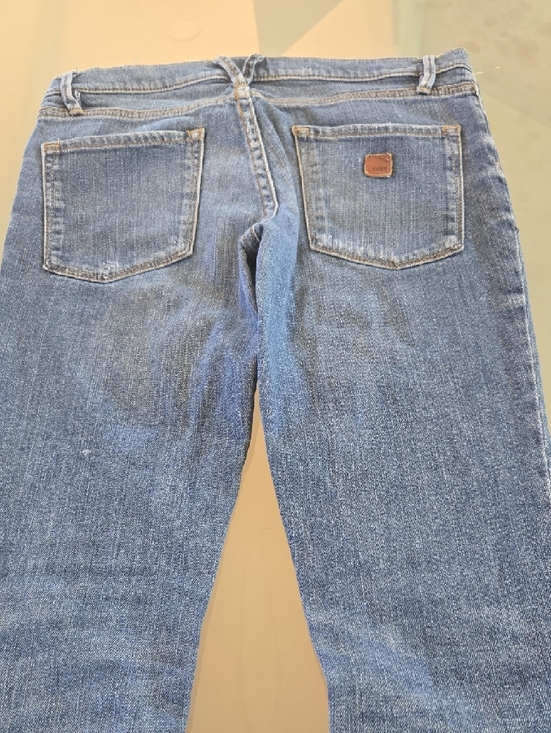 Roxy Light Blue Denim Jeans with Leather Logo Patch - Picture 3 of 12